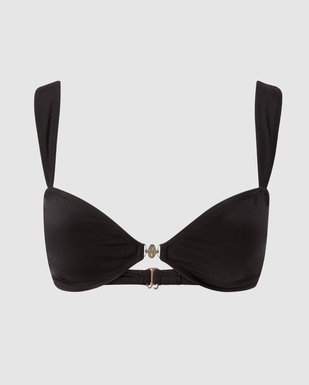 Haut de maillot de bain en matière recyclée | noir "balconette bikini top - black"