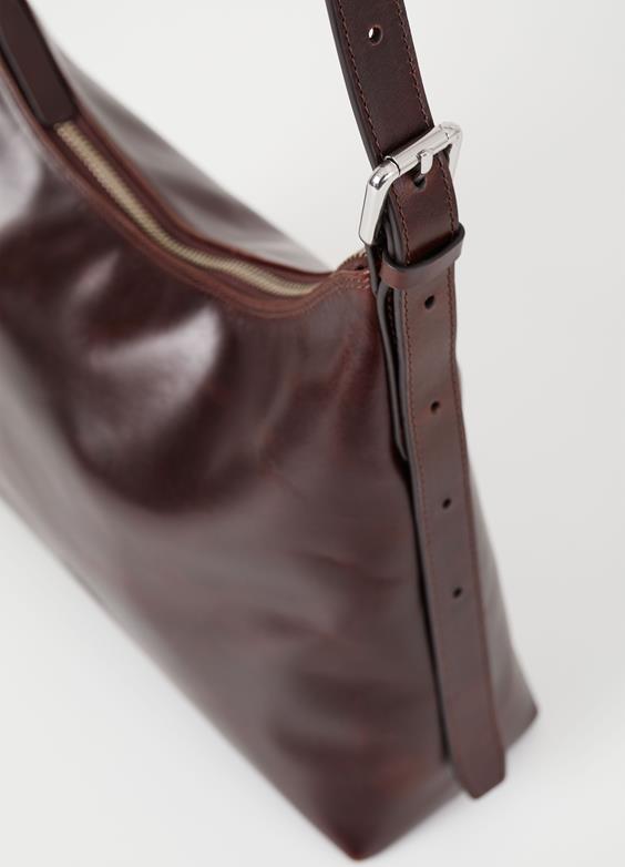 Sac à main en cuir certifié | marron "bari"