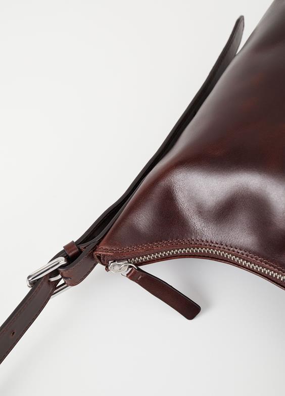 Sac à main en cuir certifié | marron "bari"