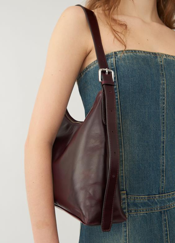 Sac à main en cuir certifié | marron "bari"