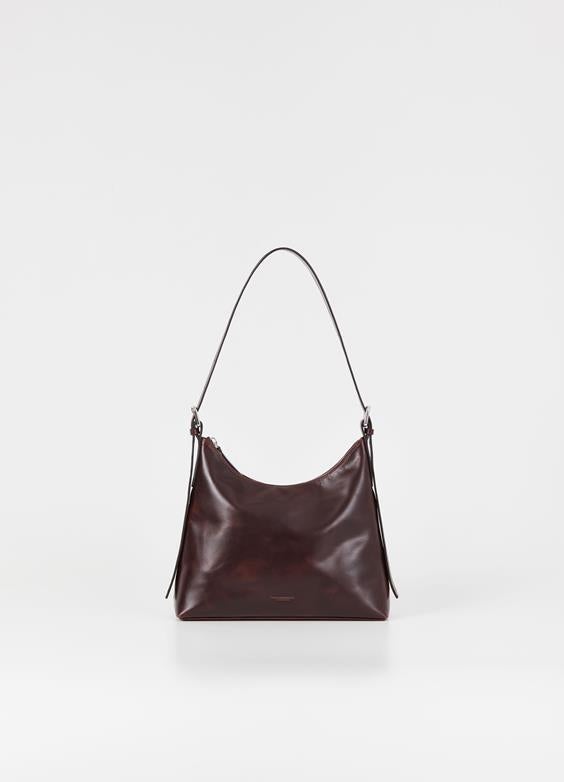Sac à main en cuir certifié | marron "bari"