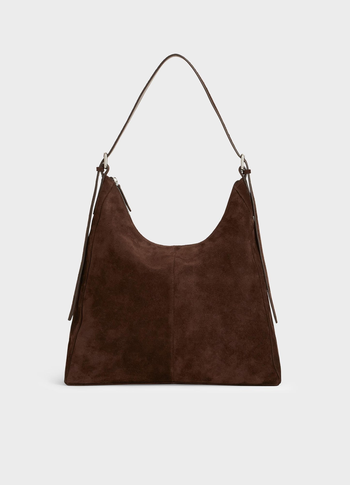 Sac cabas en cuir suède certifié | marron "hilo - coffee"