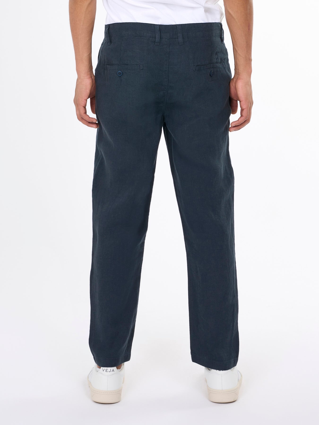 Pantalon marine en lin bio - bob loose linen pant total eclipse