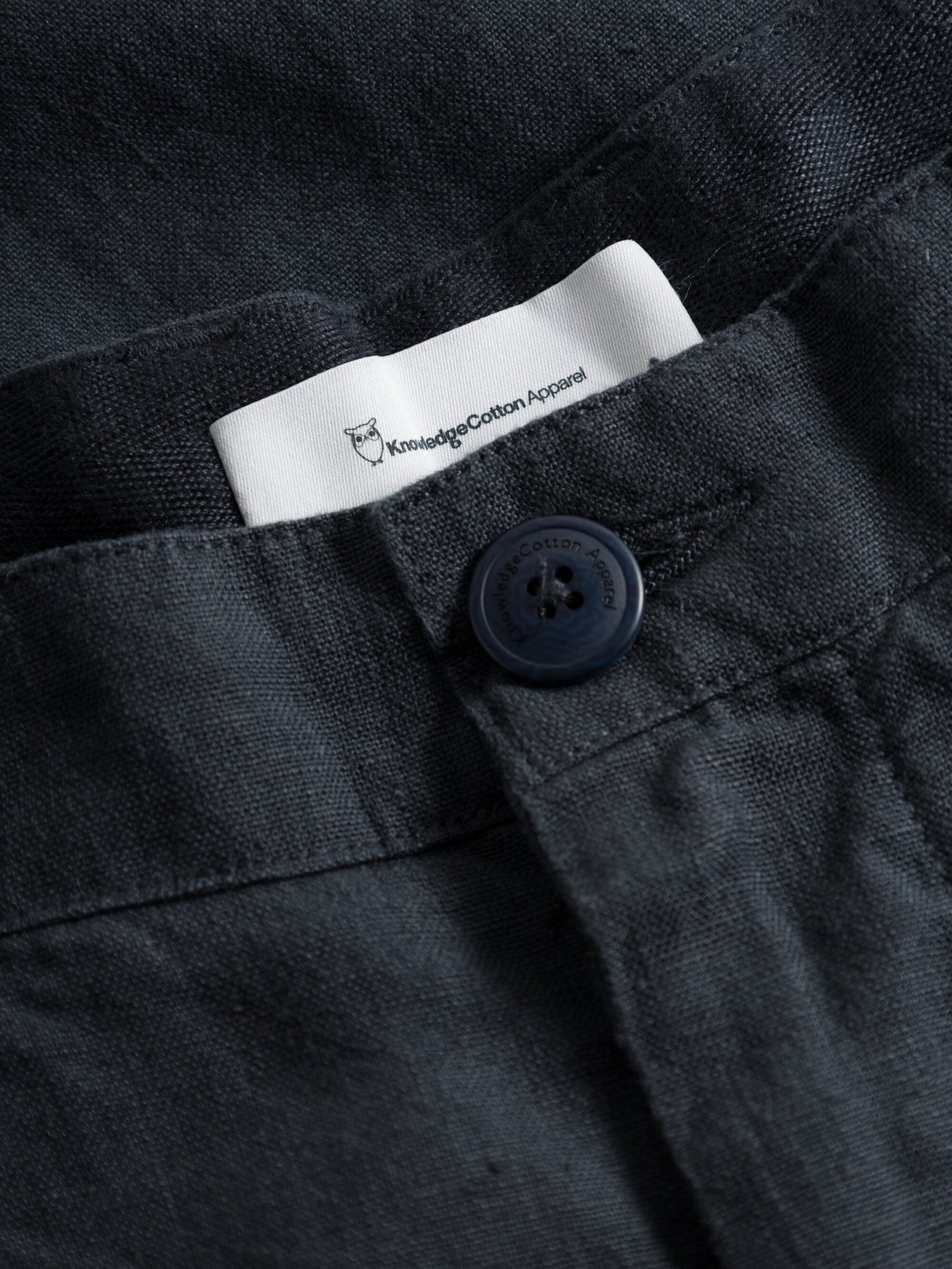 Pantalon marine en lin bio - bob loose linen pant total eclipse