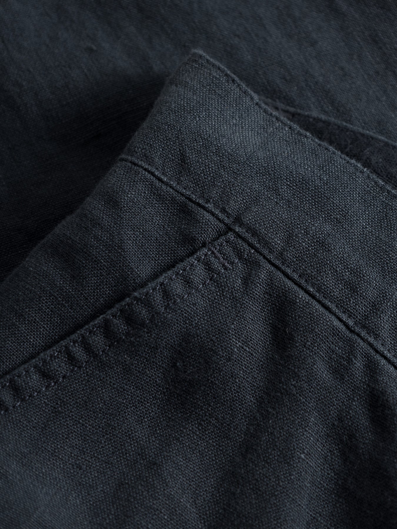 Pantalon marine en lin bio - bob loose linen pant total eclipse