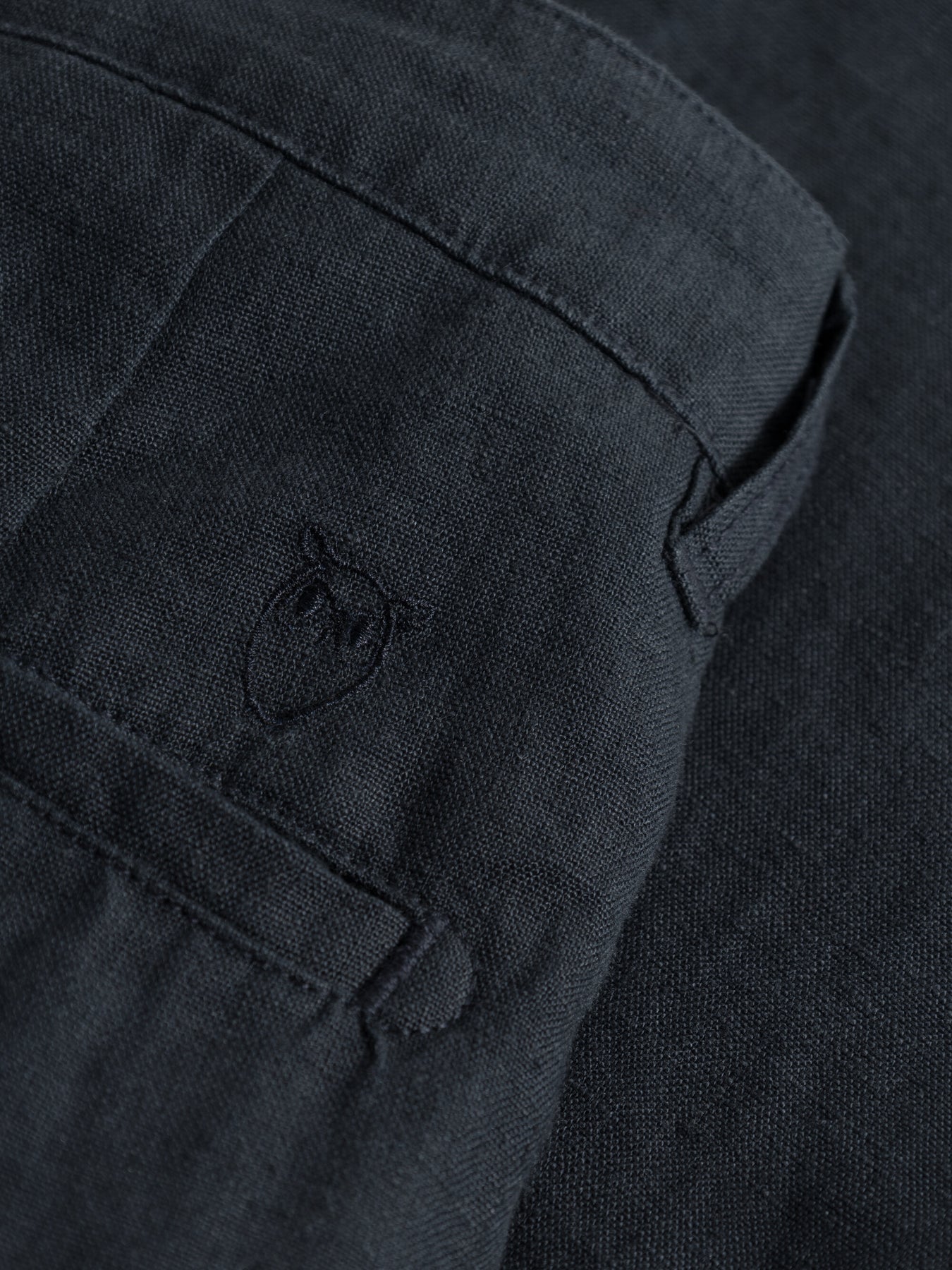 Pantalon marine en lin bio - bob loose linen pant total eclipse