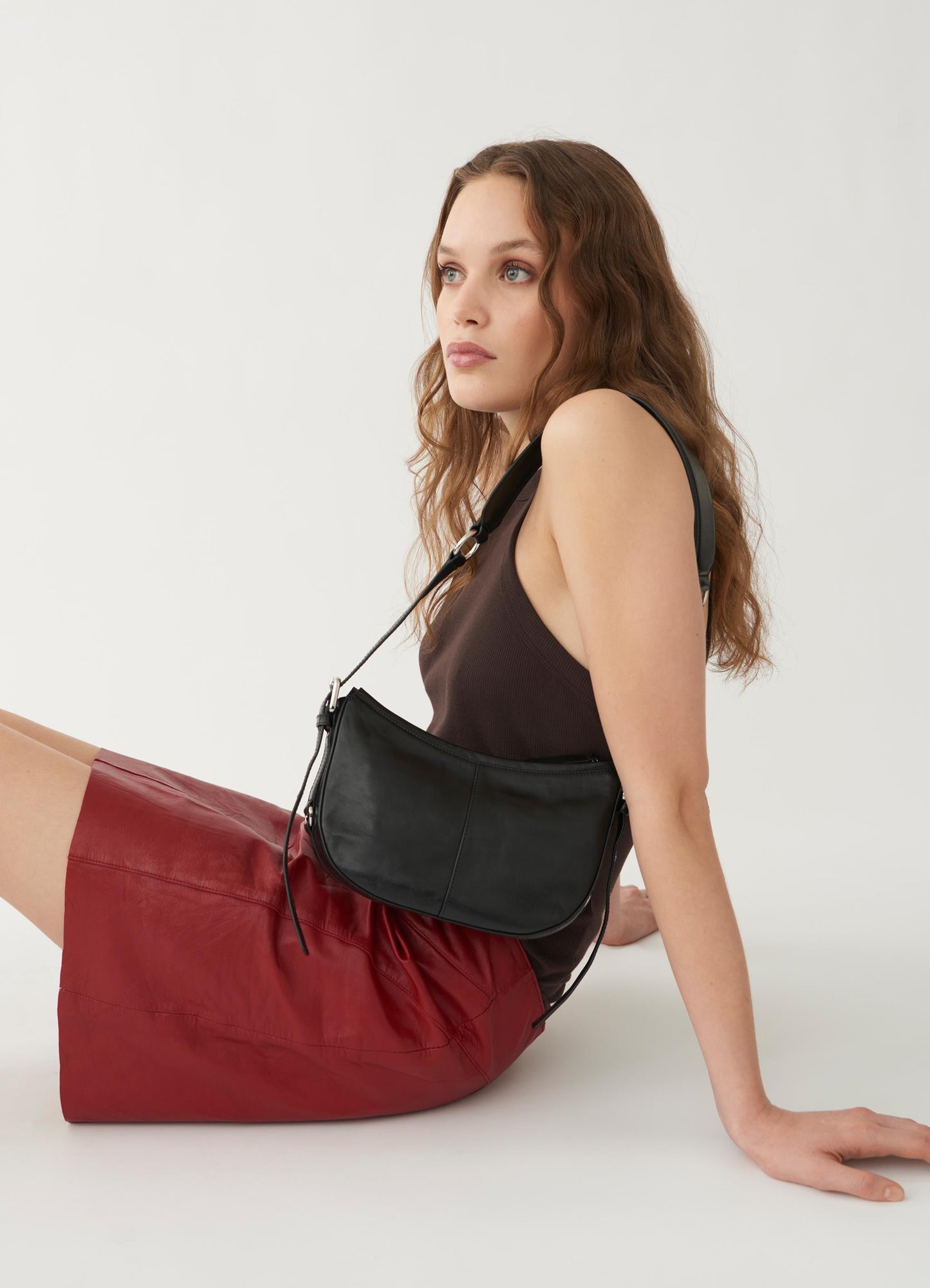 Sac à main en cuir certifié | noir "minoh"