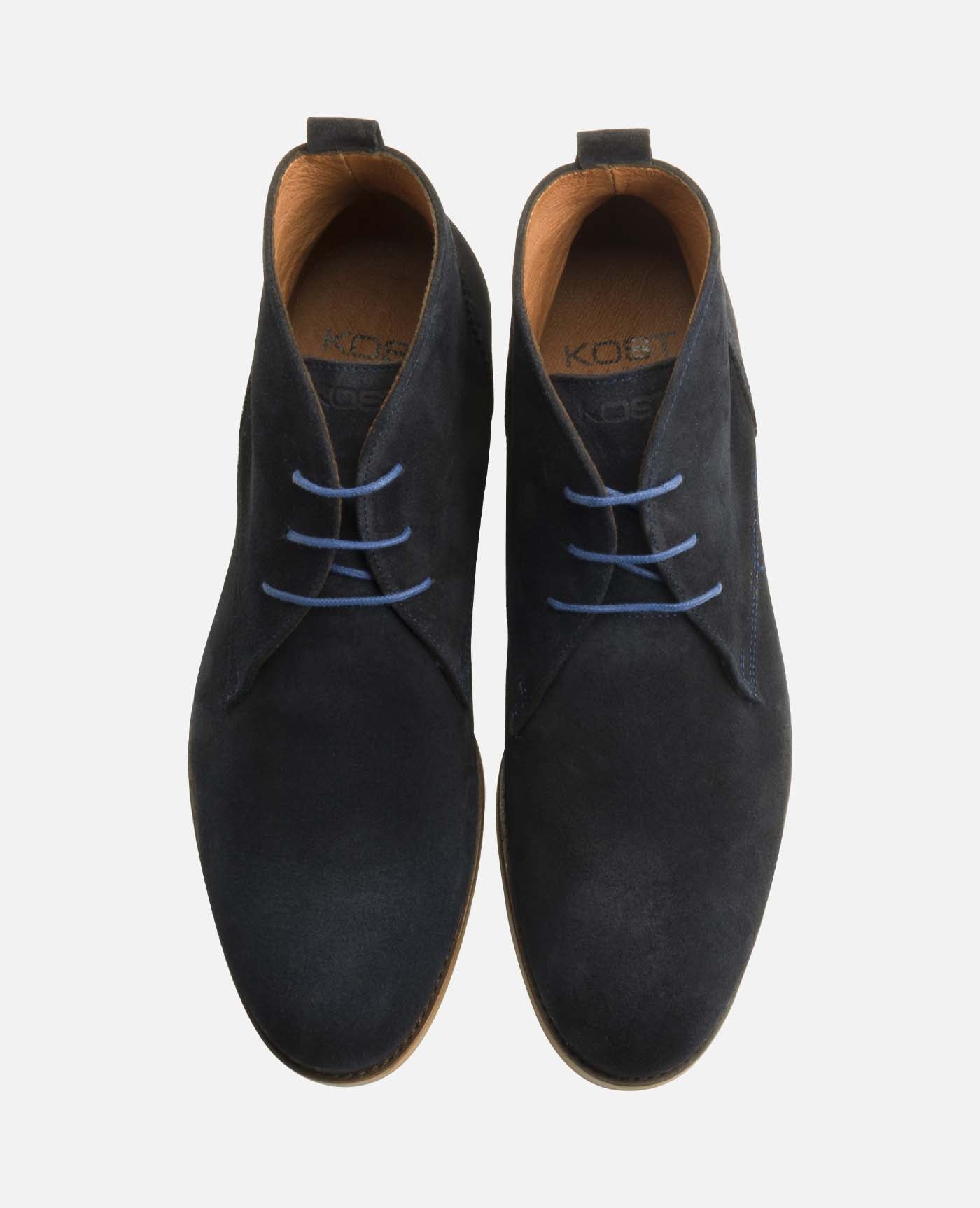 boots Chukka made in France en croûte de velours | marine "brett 95 a navy"