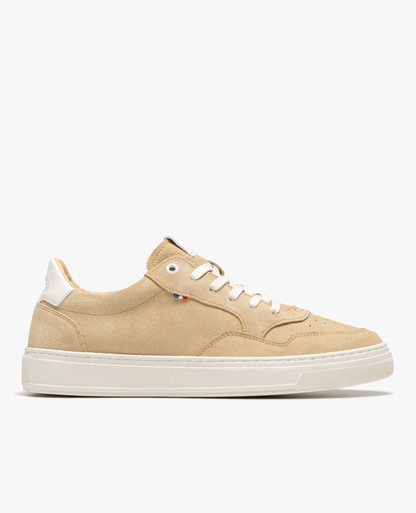 Baskets en cuir certifié | beige "Brocard 10"