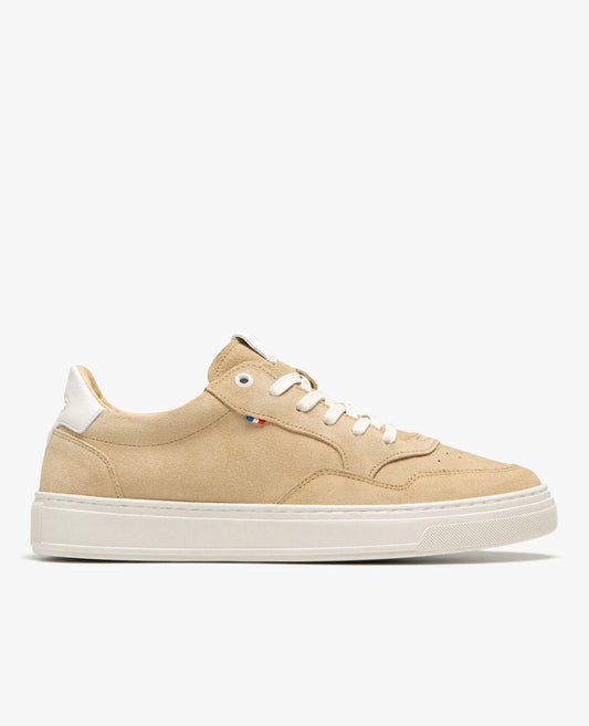 Baskets en cuir certifié | beige "Brocard 10"