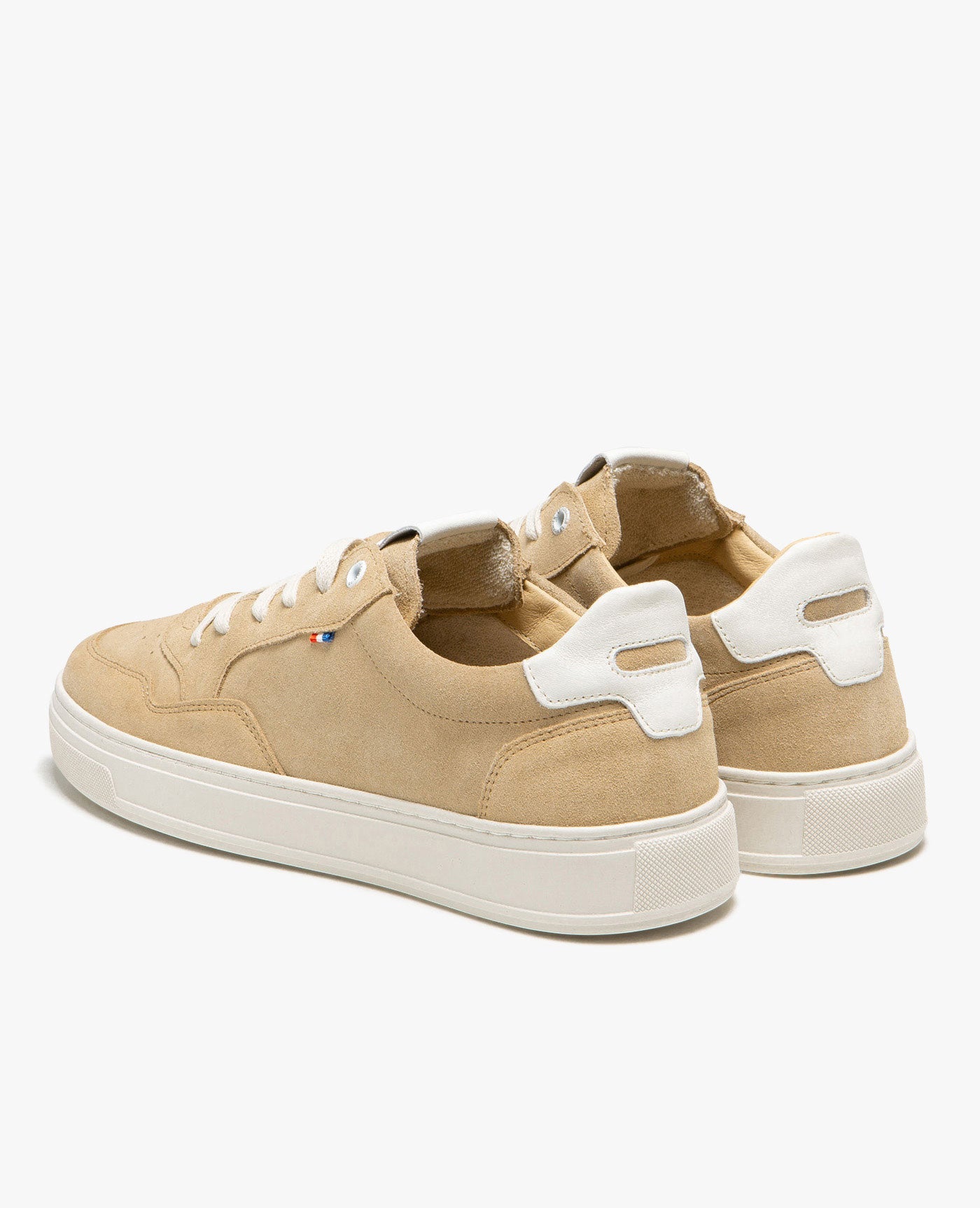 Baskets en cuir certifié | beige "Brocard 10"