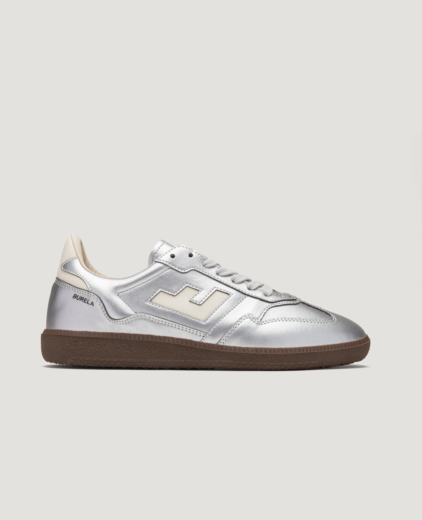 Baskets vegan |  argenté "burela slim apple silver"