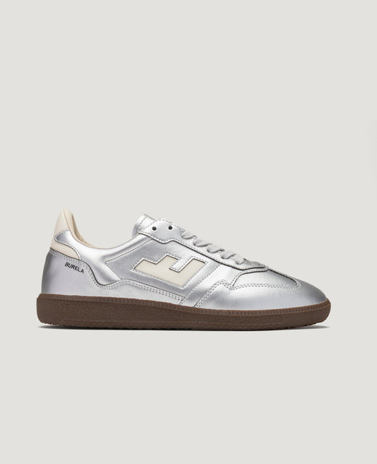 Baskets vegan |  argenté "burela slim apple silver"