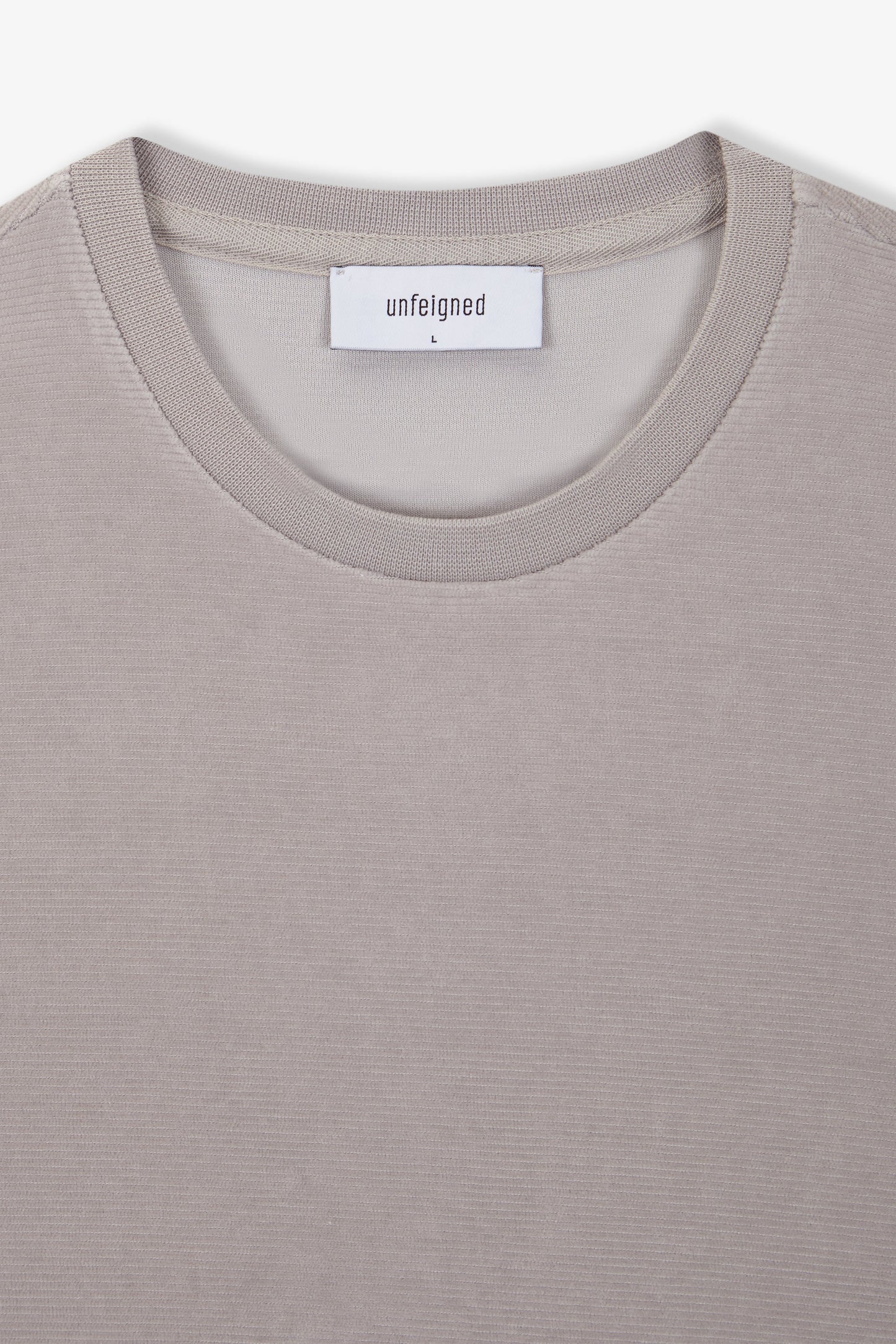 T-shirt ample velours en coton bio | gris clair "basic t-shirt velour - fog"