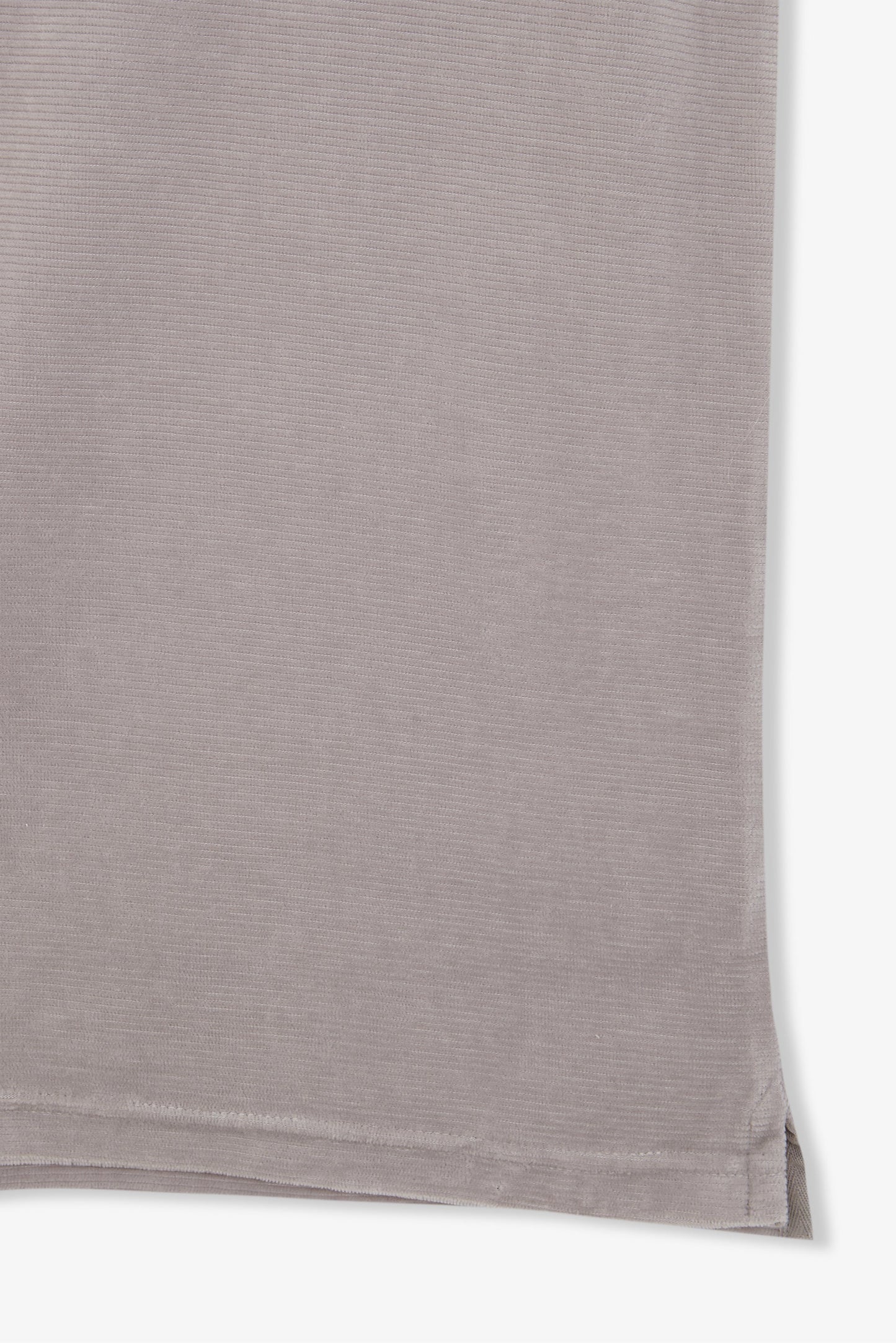 T-shirt ample velours en coton bio | gris clair "basic t-shirt velour - fog"