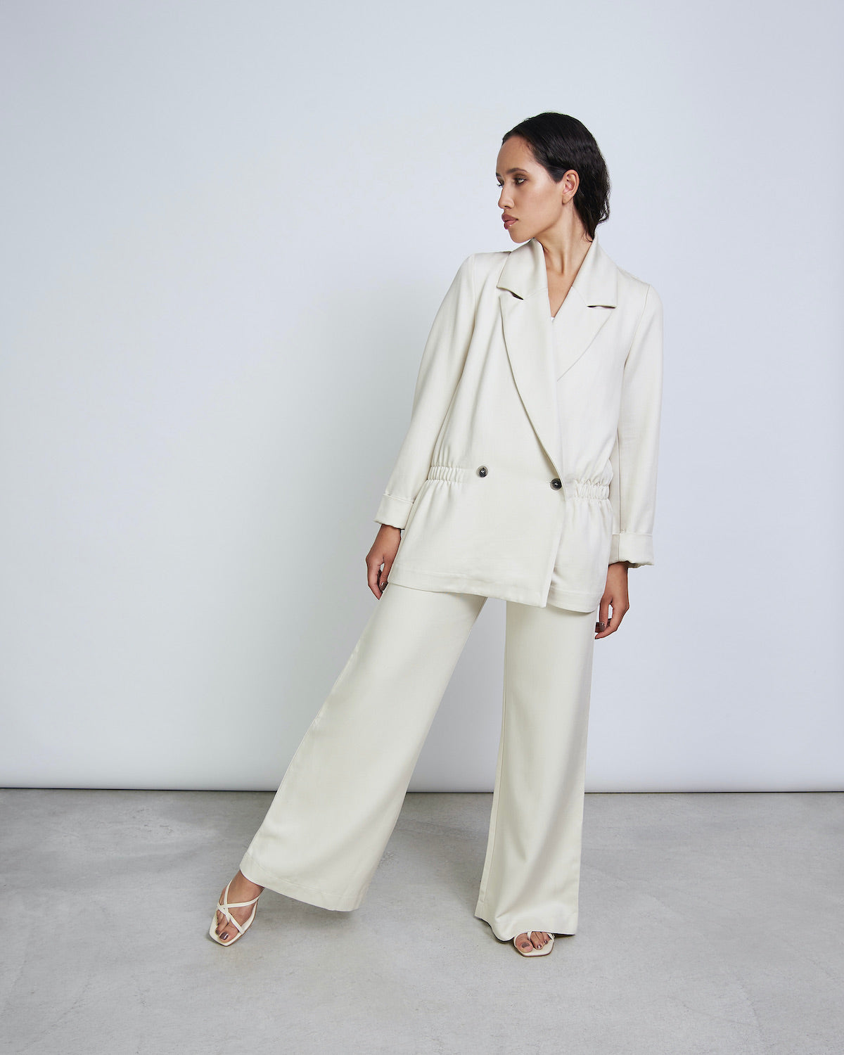 Pantalon large écru en tencel - Arouca