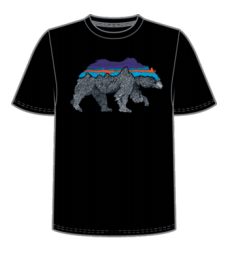T-shirt imprimé noir en coton bio - back for good