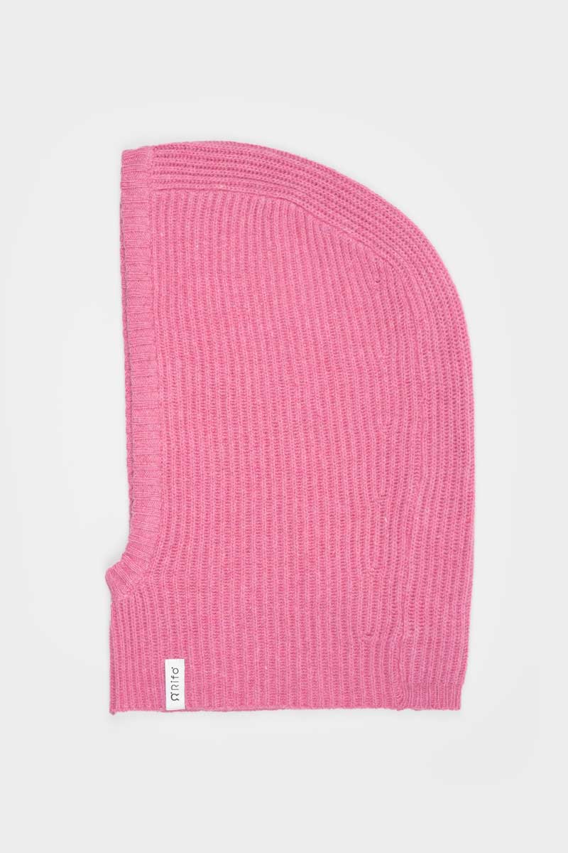 Cagoule en cachemire recyclé | rose "marika - rosa confetto"