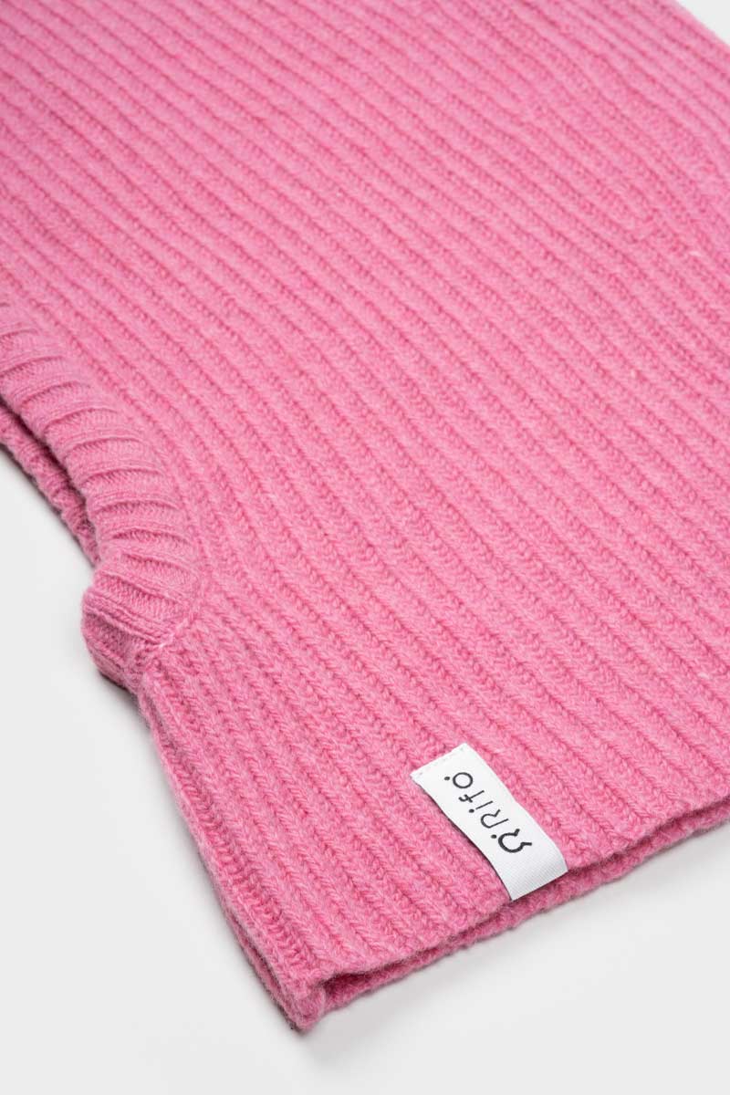 Cagoule en cachemire recyclé | rose "marika - rosa confetto"