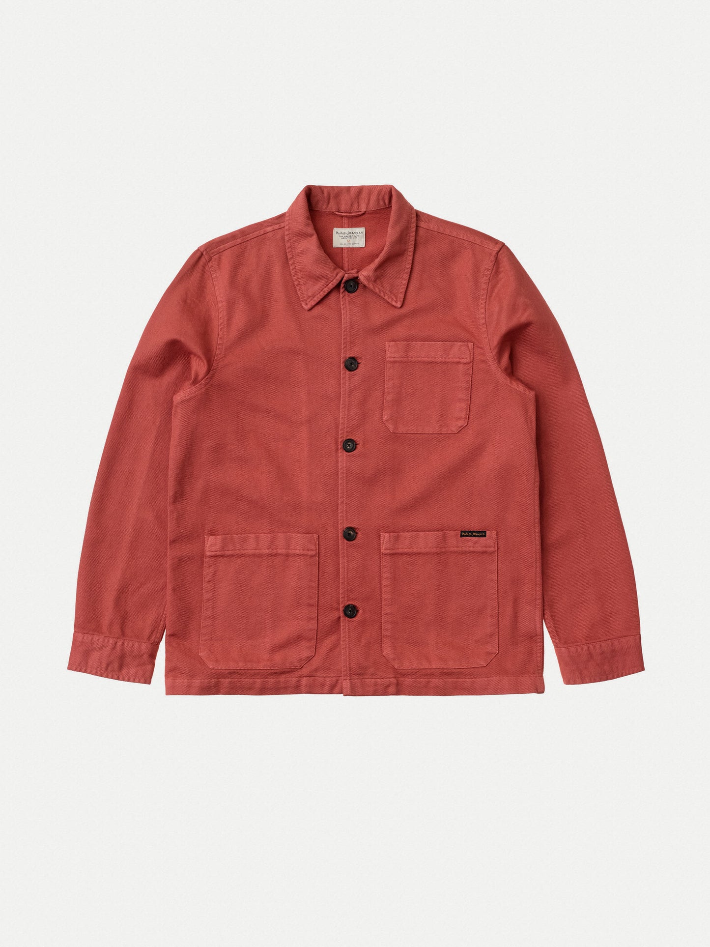 Veste de travail rouge en coton bio - Barney Worker Jacket poppy red