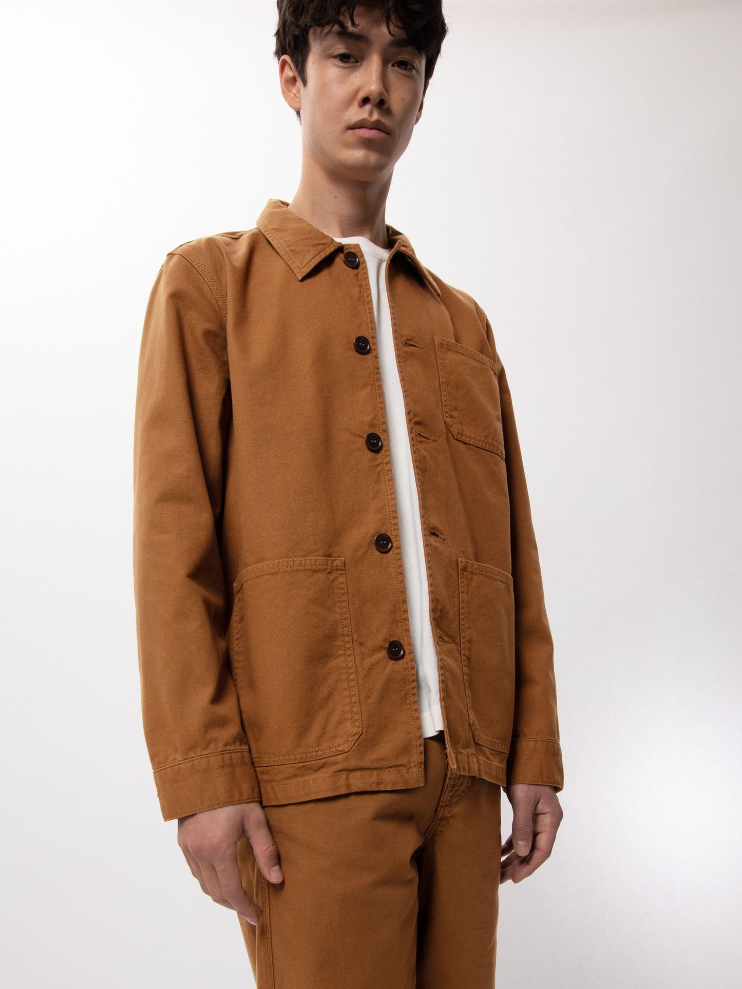 Veste workwear canva camel en coton bio - Barney Canvas