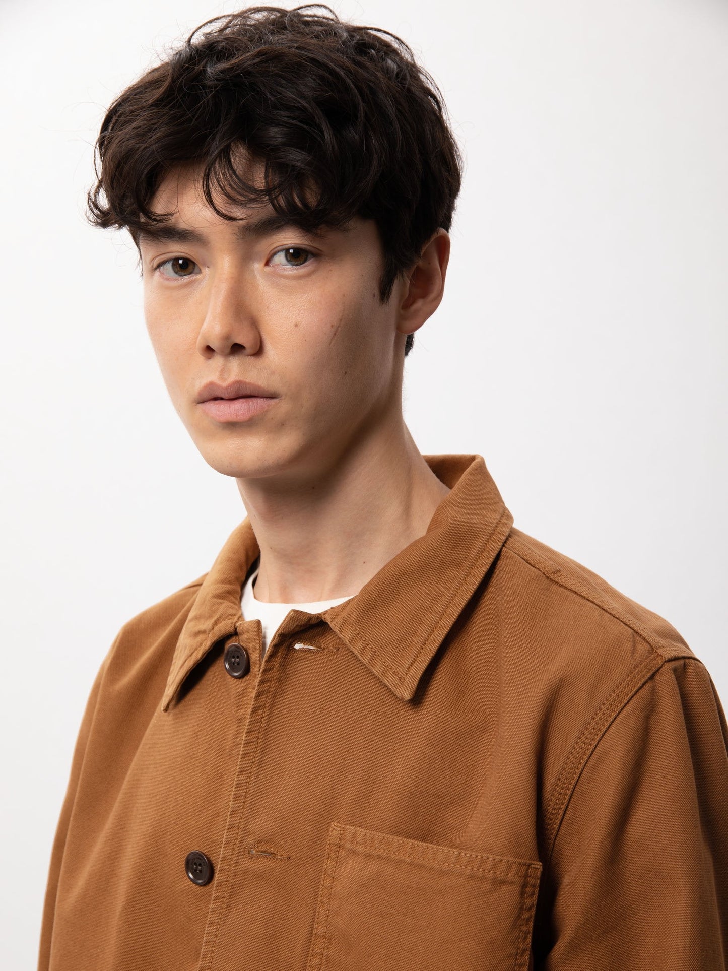 Veste workwear canva camel en coton bio - Barney Canvas
