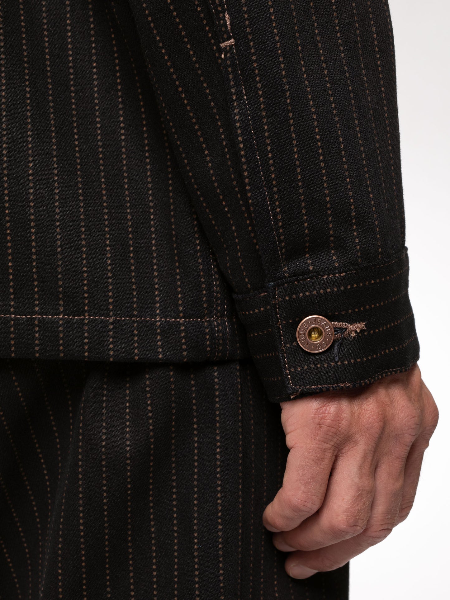 Veste de travail brut rayé en coton bio - Barney Hickory Jacket