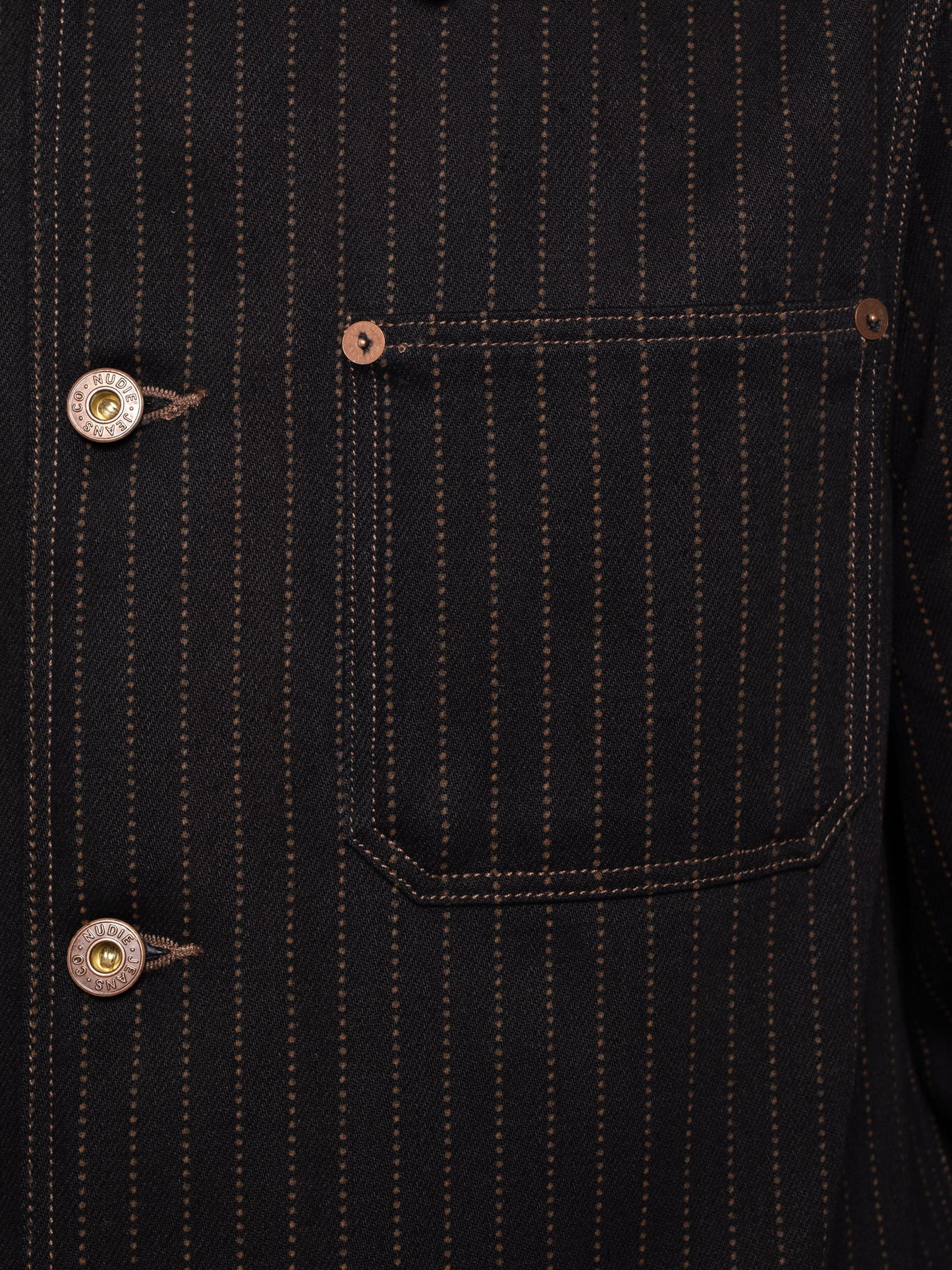 Veste de travail brut rayé en coton bio - Barney Hickory Jacket