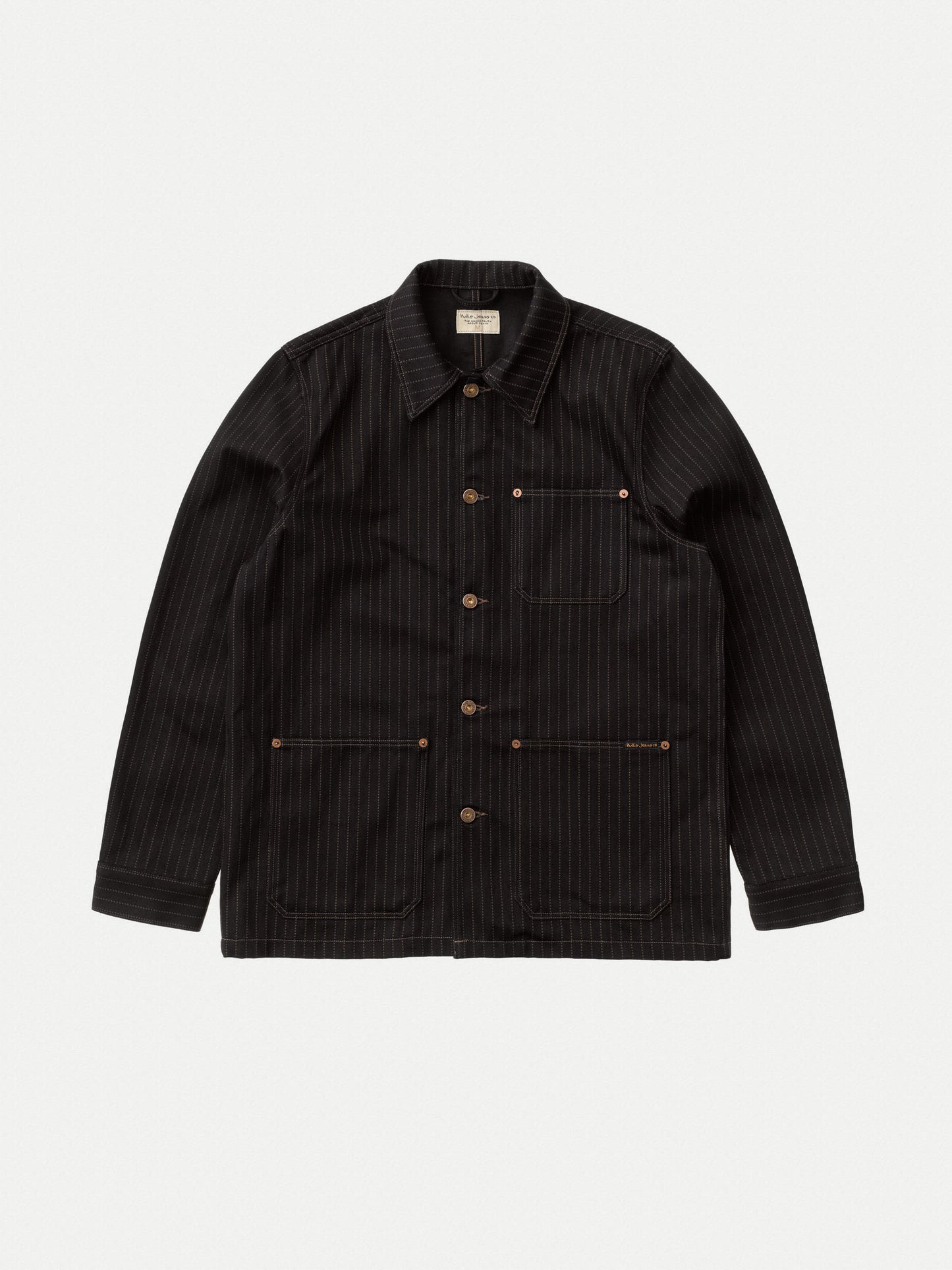 Veste de travail brut rayé en coton bio - Barney Hickory Jacket