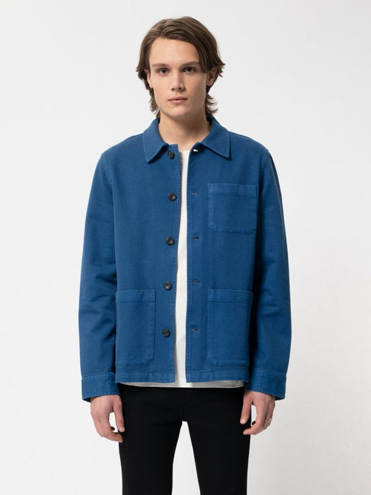 Veste de travail bleue en coton bio - Barney Worker