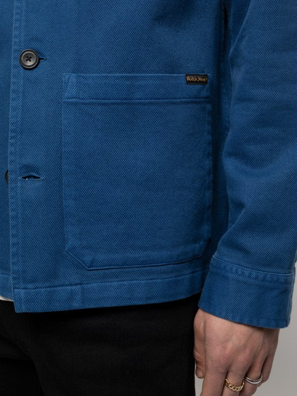 Veste de travail bleue en coton bio - Barney Worker