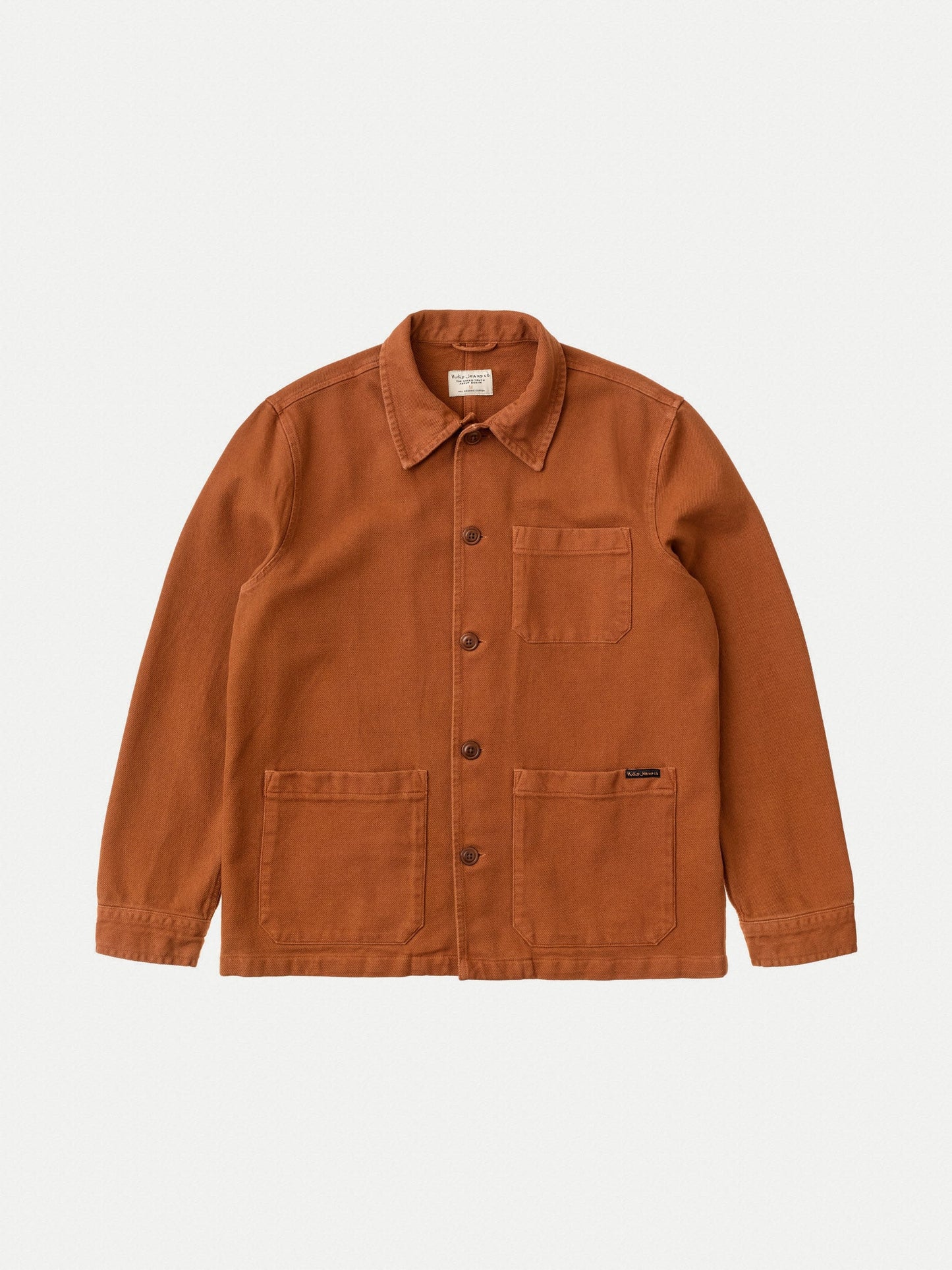 Veste marron en coton bio -Barney Worker Jacket Burnt Orange