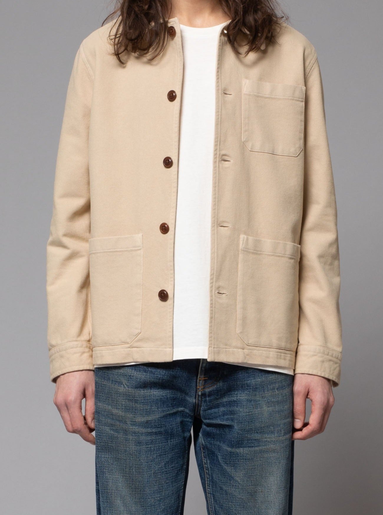 Veste de travail écru en coton bio - Barney Worker jacket cream