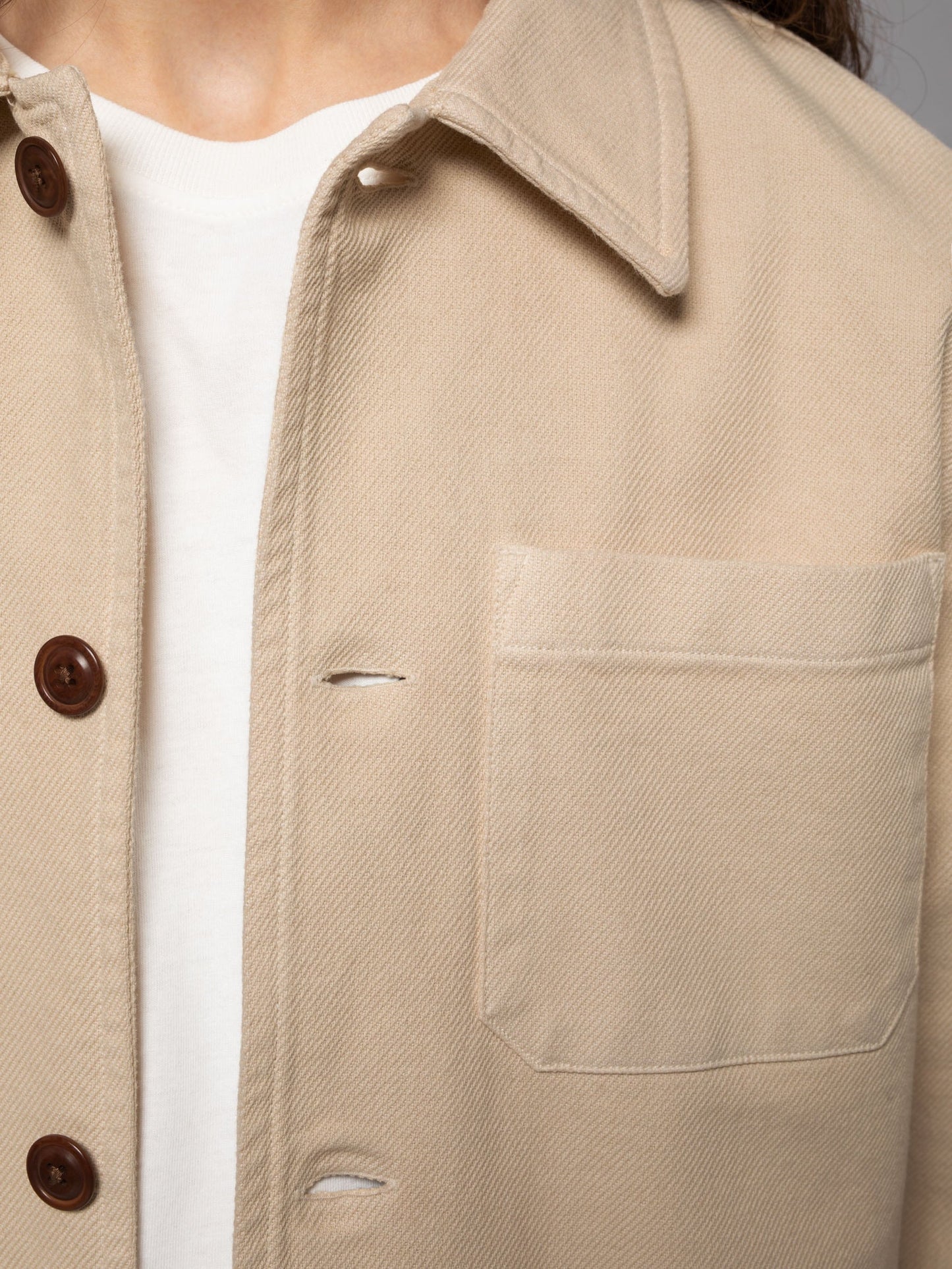 Veste de travail écru en coton bio - Barney Worker jacket cream