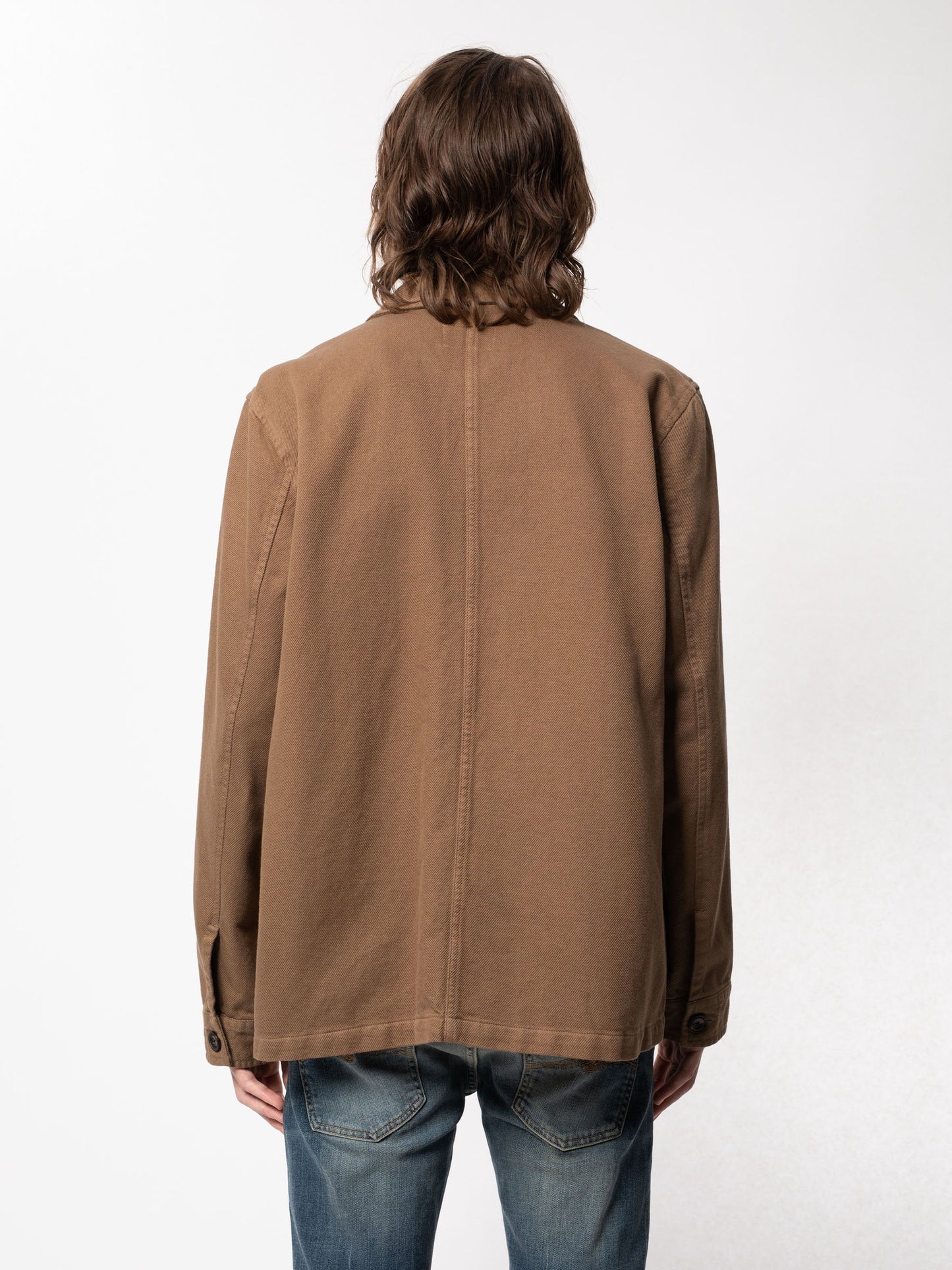 Veste de travail marron en coton bio - Barney worker hazel
