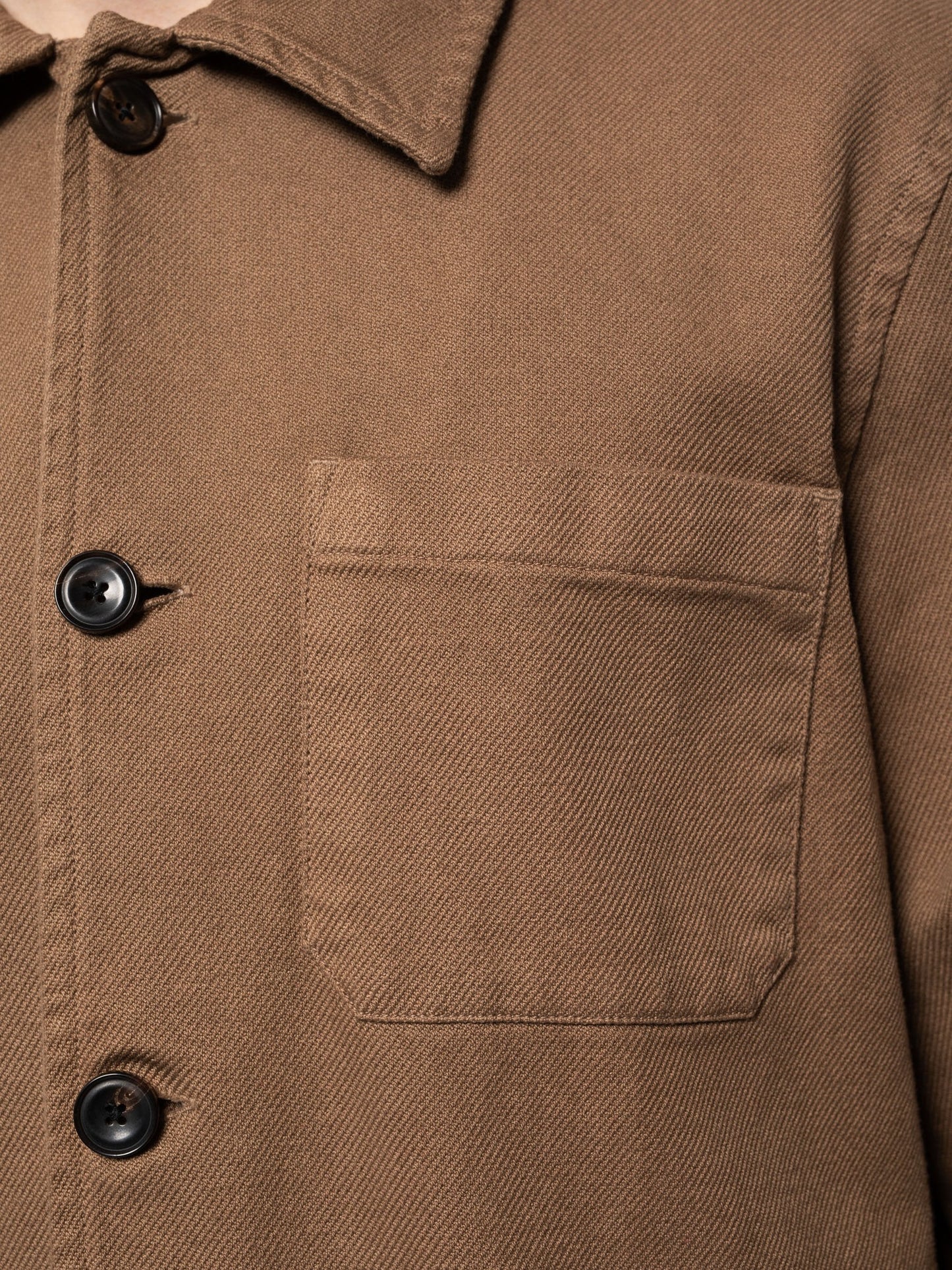 Veste de travail marron en coton bio - Barney worker hazel