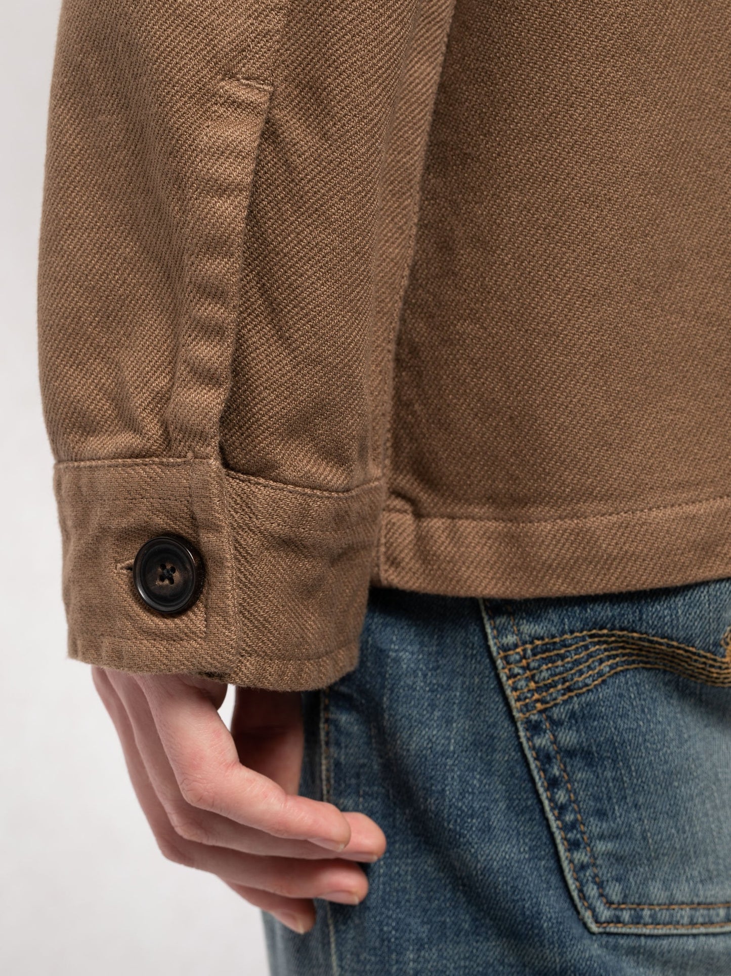 Veste de travail marron en coton bio - Barney worker hazel