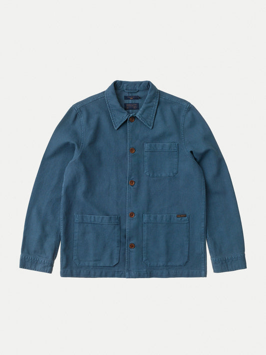 Veste de travail en coton bio - indigo "Barney Worker indigo blue"