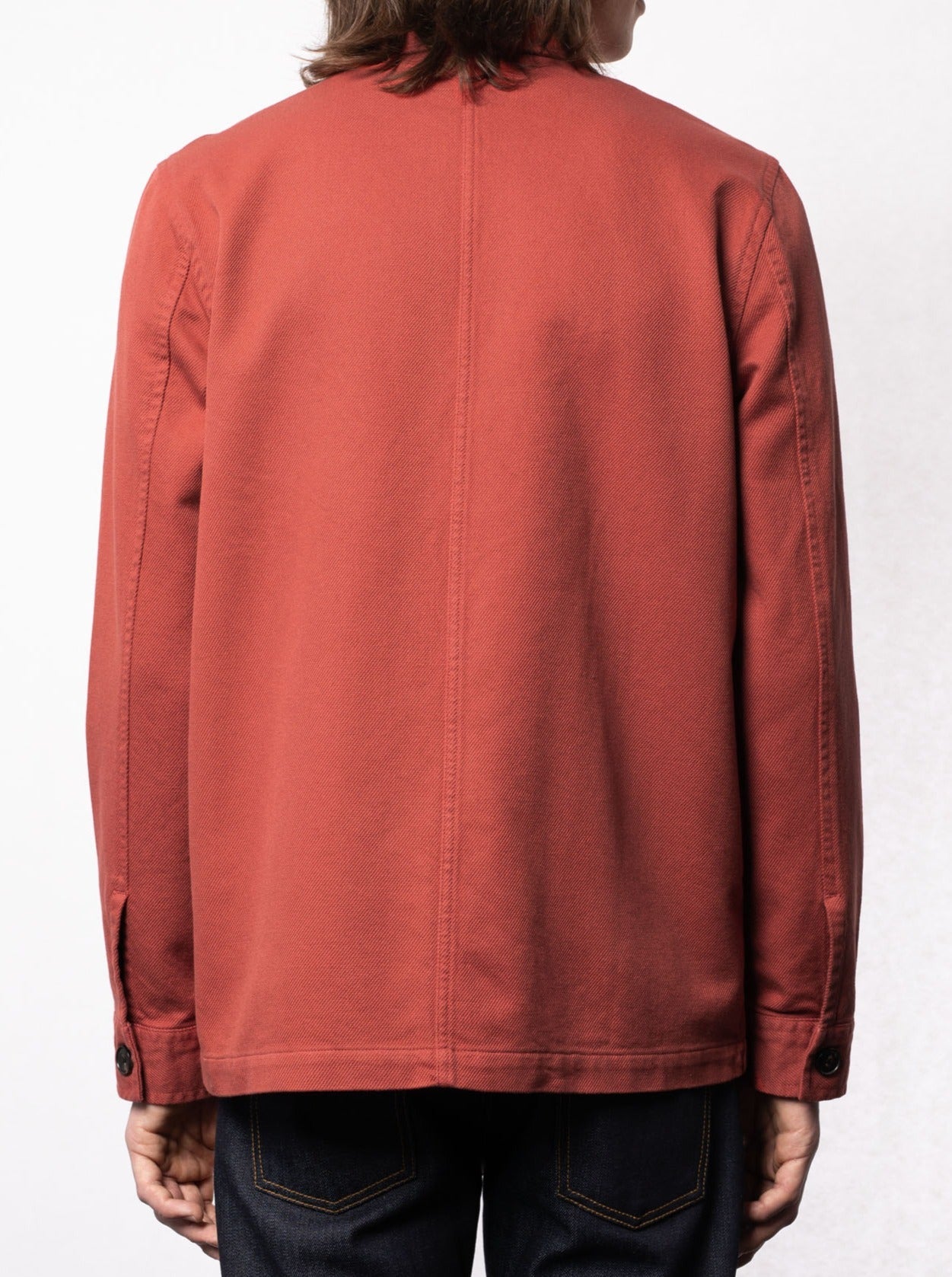 Veste de travail rouge en coton bio - Barney Worker Jacket poppy red