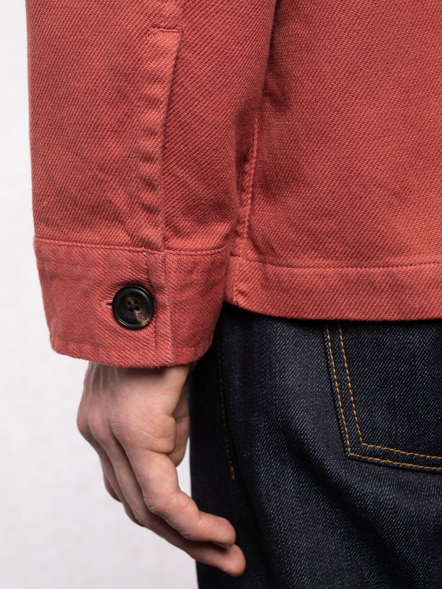 Veste de travail rouge en coton bio - Barney Worker Jacket poppy red