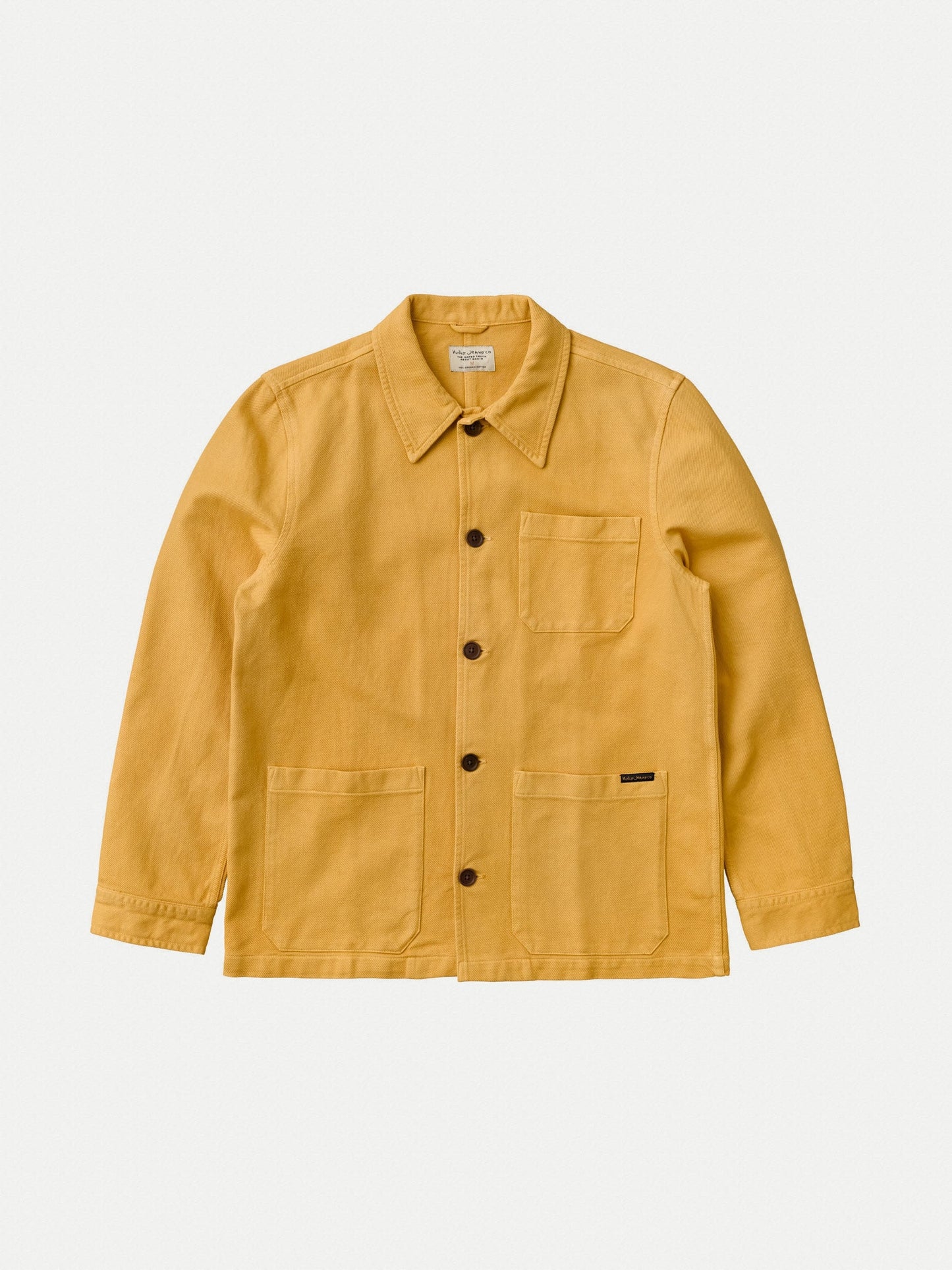 Veste jaune style workwear en coton bio - barney worker jacket saffron
