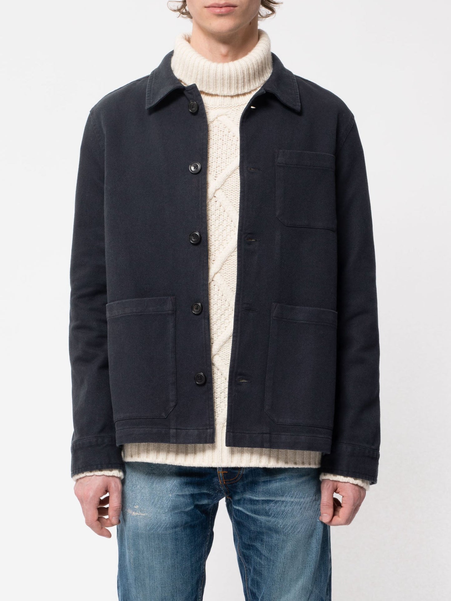 Veste de travail marine en coton bio - Barney worker