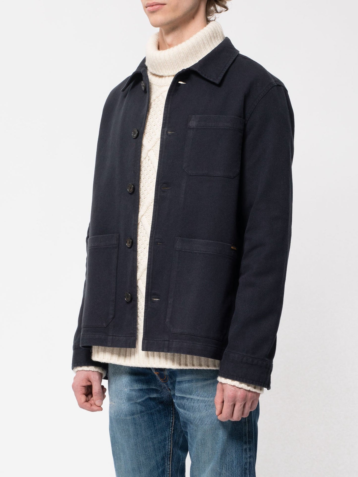 Veste de travail marine en coton bio - Barney worker