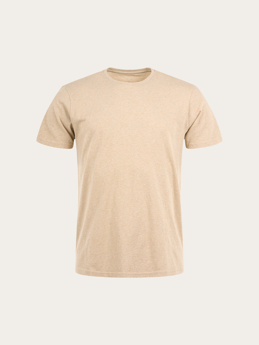 T-shirt beige en coton bio - ALDER safari melange