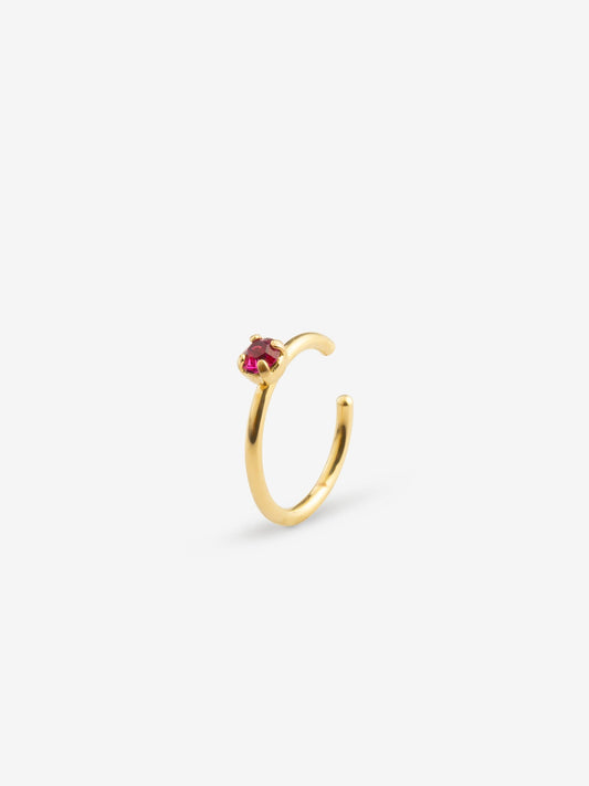 Bague d'oreille en or certifié | "bastien - or fuschia"