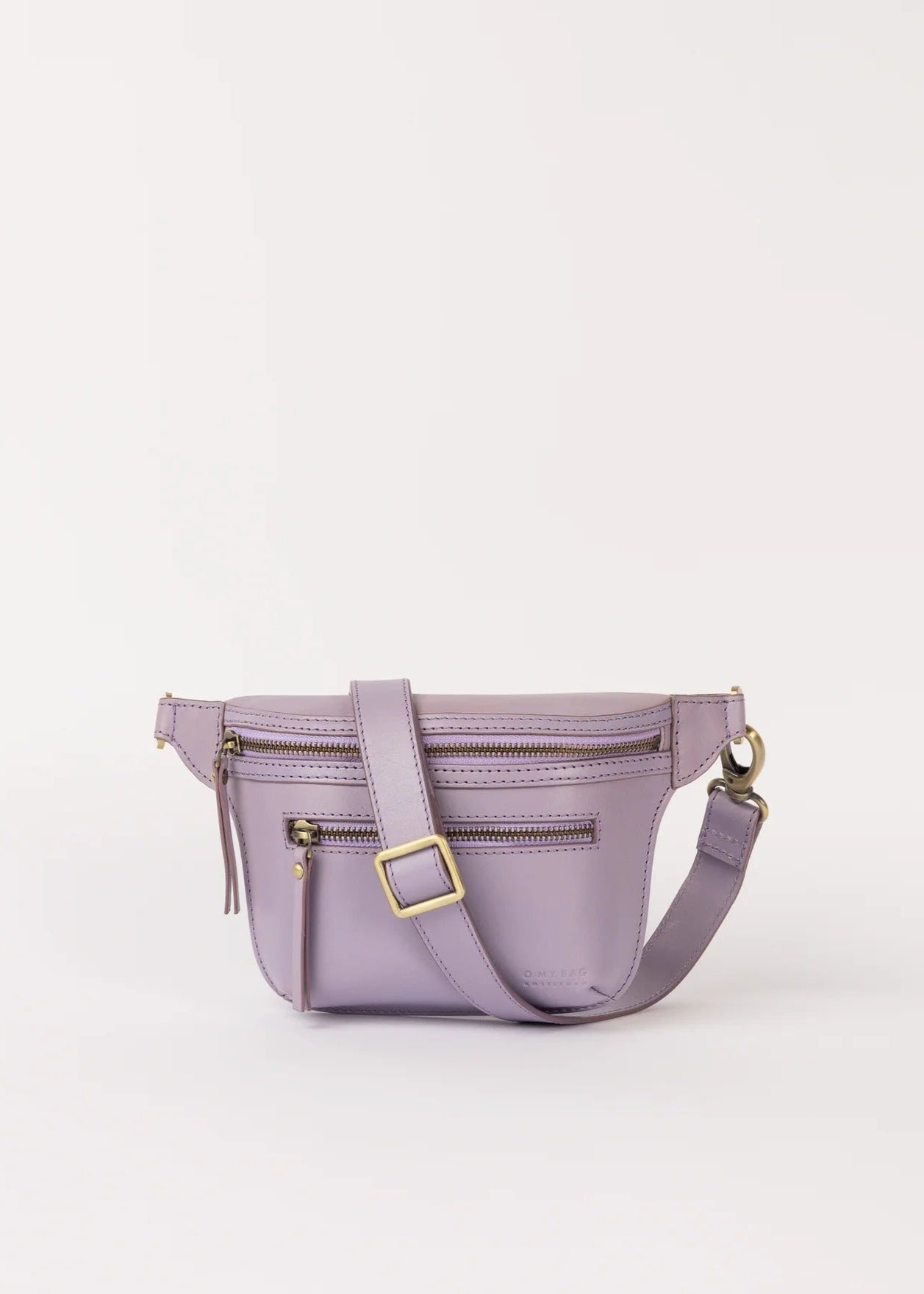 Sac banane en cuir | mauve "beck's bum bag - pale mauve leather"