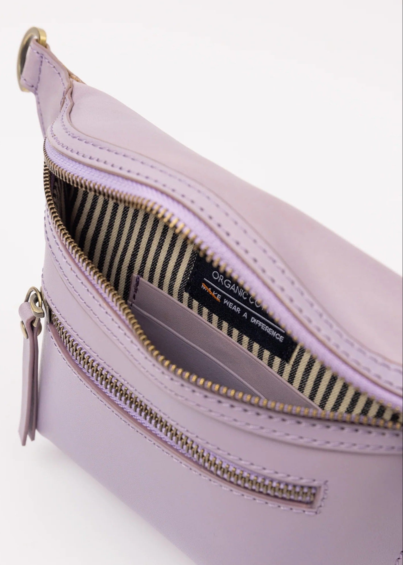 Sac banane en cuir | mauve "beck's bum bag - pale mauve leather"
