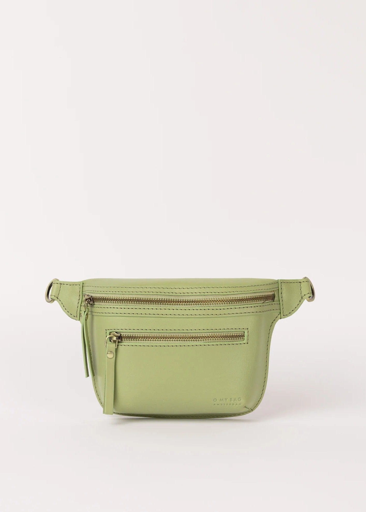 Sac banane en cuir | vert "beck's bum bag - tea green"