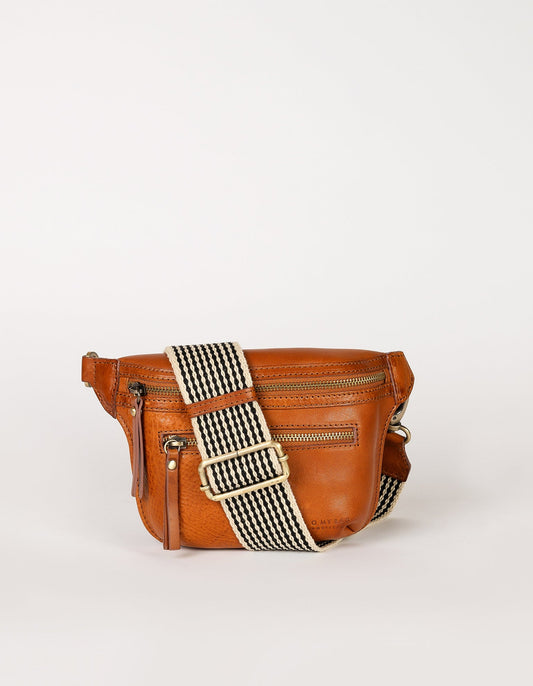 Banane en cuir certifié | camel "beck's bum bag cognac stromboli leather"