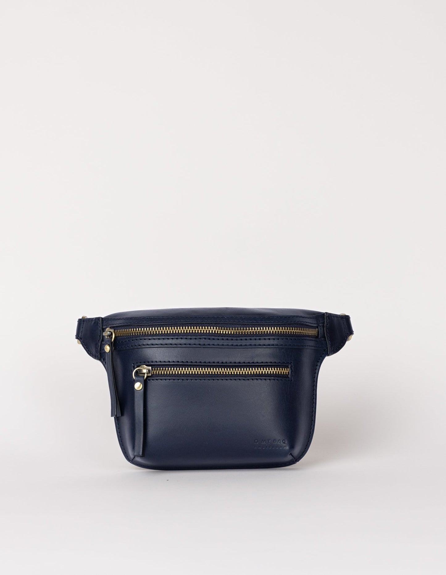 Sac à main en cuir | bleu "beck's bum bag - midnight blue classic leather"